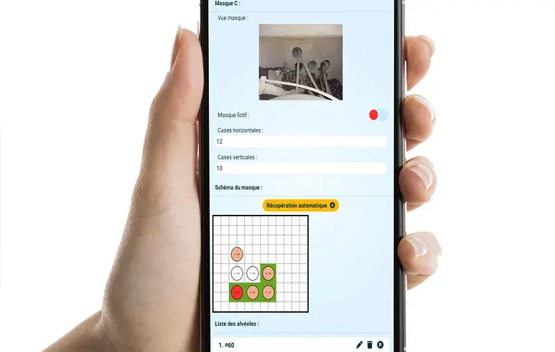 Saisie des informations sur tablette ou smartphone
