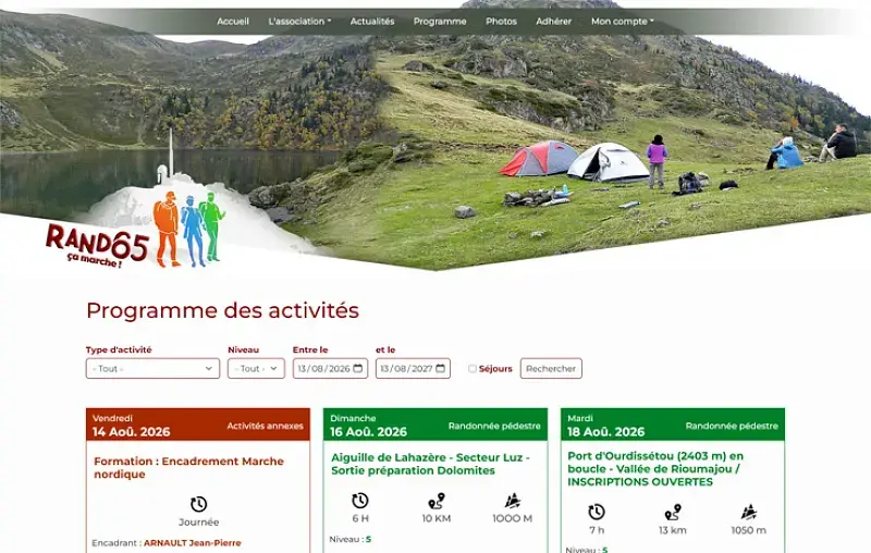 Le programme des activités